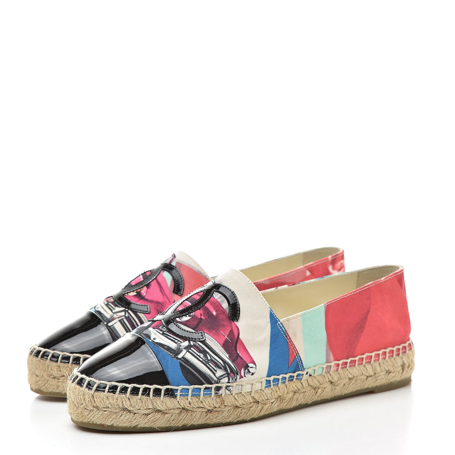 Fabric Patent CC Espadrilles 37 Multicolor Black