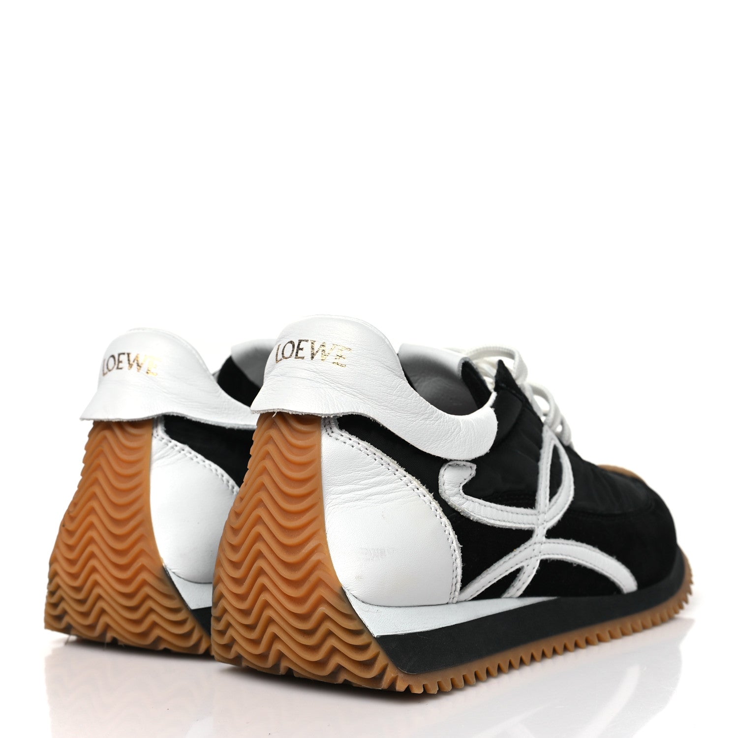 Loewe Nylon Suede Flow Runners Sneakers 38 Black 4 of 8