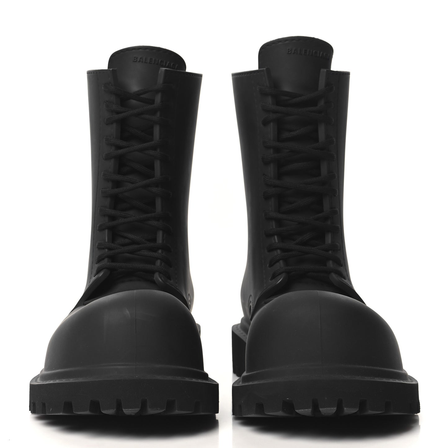 Rubber Mens Steroid Lace Up Boots 11 Black