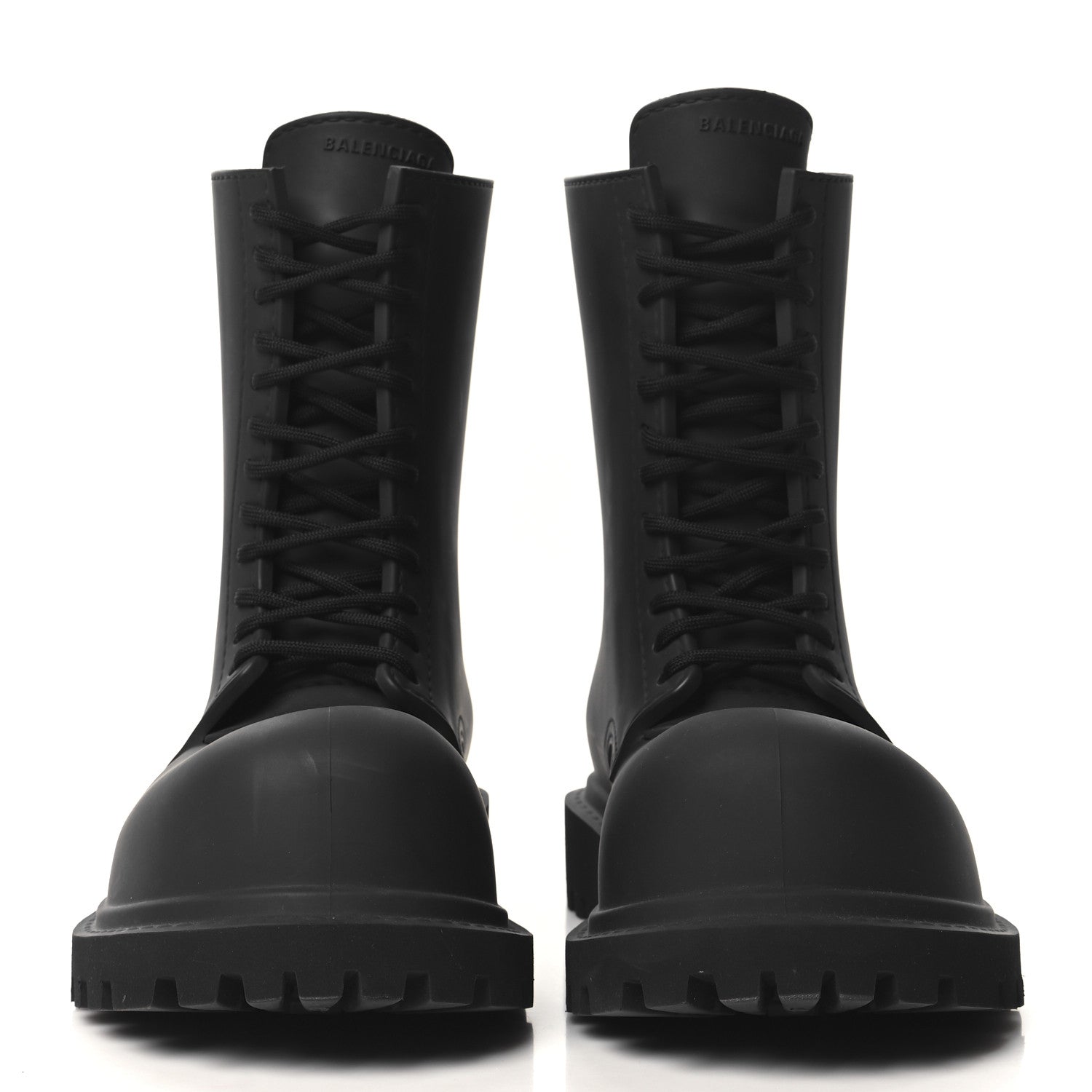 Balenciaga Rubber Mens Steroid Lace Up Boots 11 Black 3 of 9