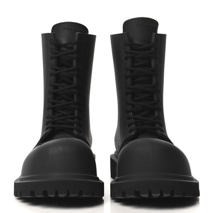 Balenciaga Rubber Mens Steroid Lace Up Boots 11 Black 3 of 9