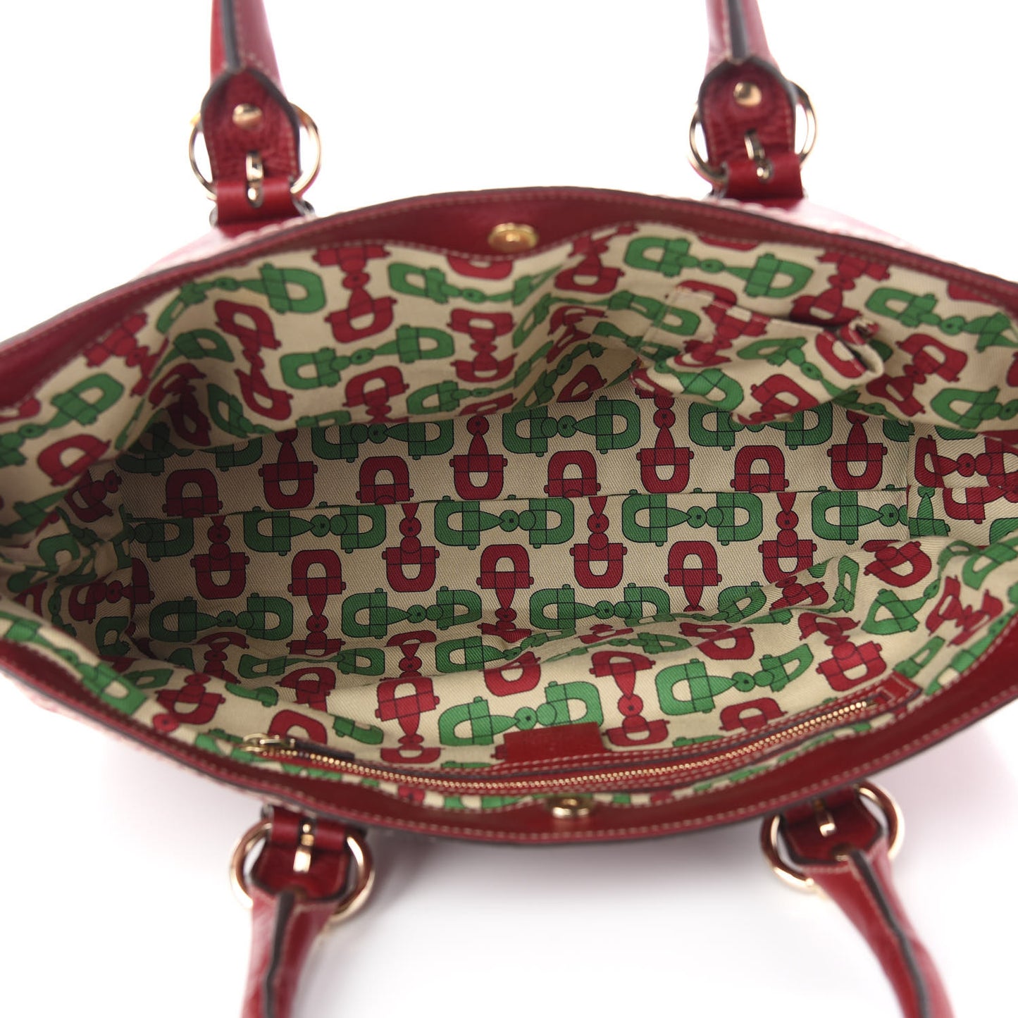 Guccissima Trim Signoria Tote Red