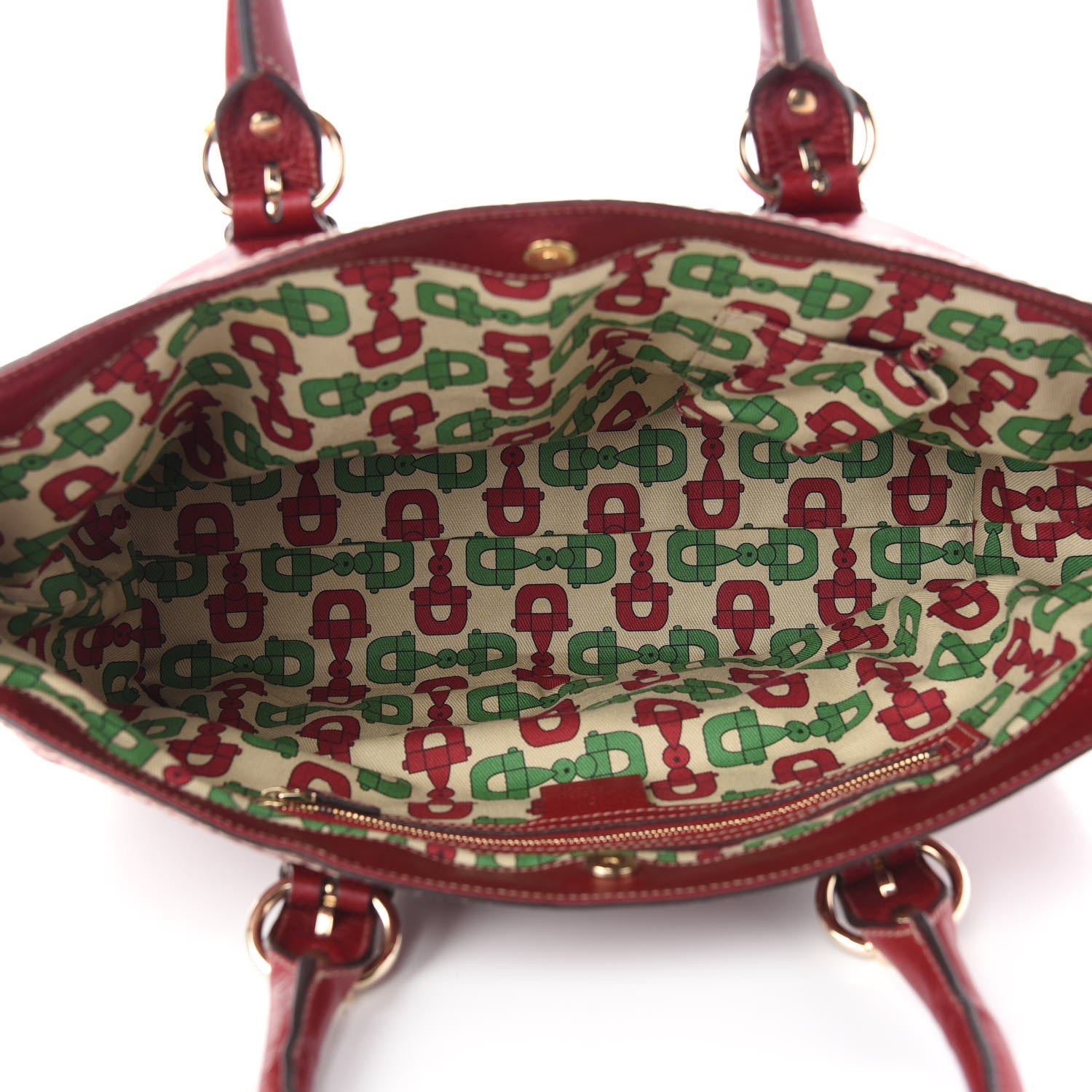 Gucci Guccissima Trim Signoria Tote Red 4 of 8