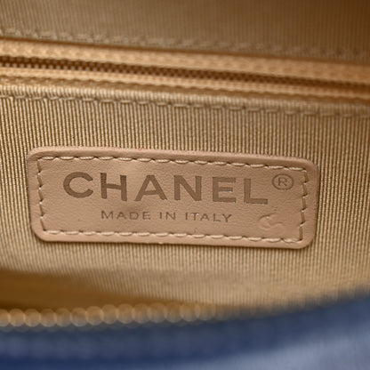 Chanel Rattan Calfskin Small Gabrielle Hobo Beige Navy 6 of 10
