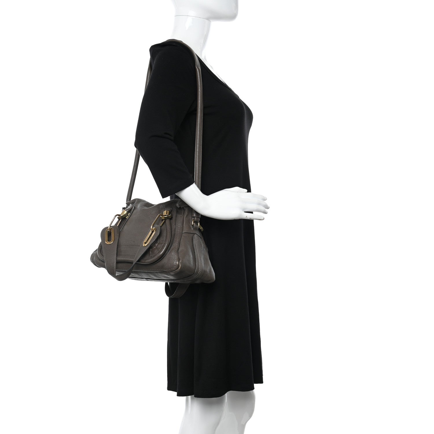 Chloe Calfskin Small Paraty Khaki 2 of 10
