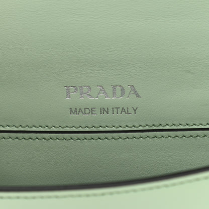Prada Spazzolato Soft Calfskin Plex Ribbon Bag Acqua 6 of 10