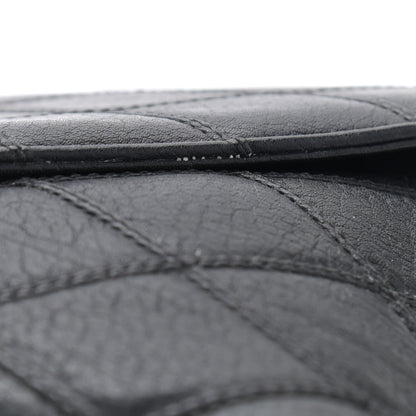 Saint Laurent Calfskin Diamond Quilted Monogram Large College Bag Black 11 of 14