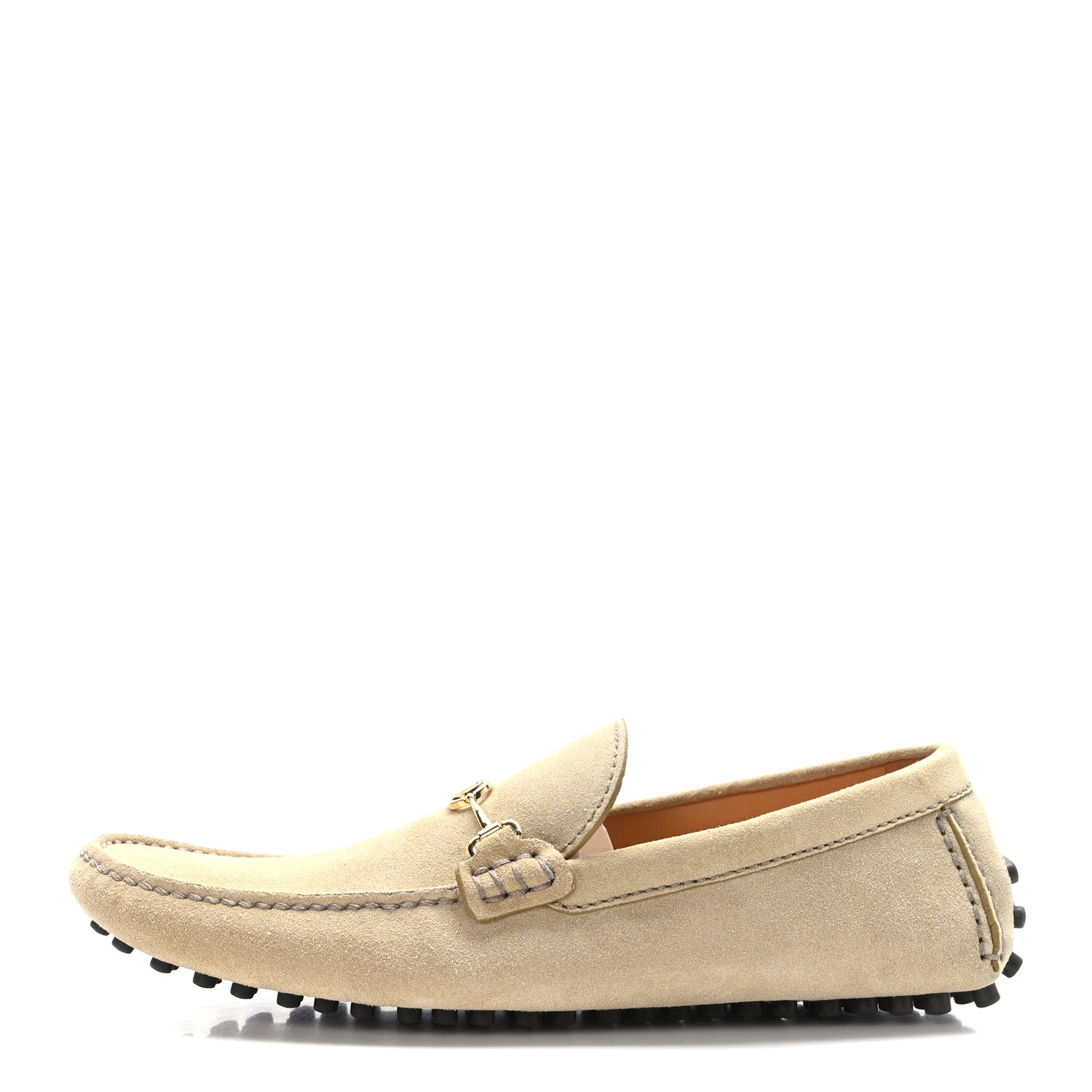Louis Vuitton Suede Calfskin LV Porto Vecchio Moccasin Loafers 7.5 Beige 1 of 9