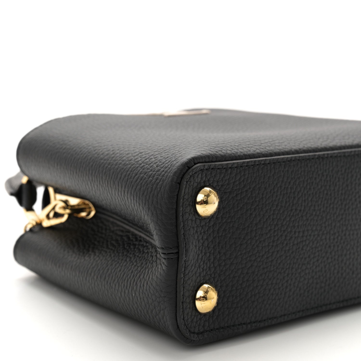 Louis Vuitton Taurillon Enamel Flower Padlock Chain Capucines BB Black 7 of 10