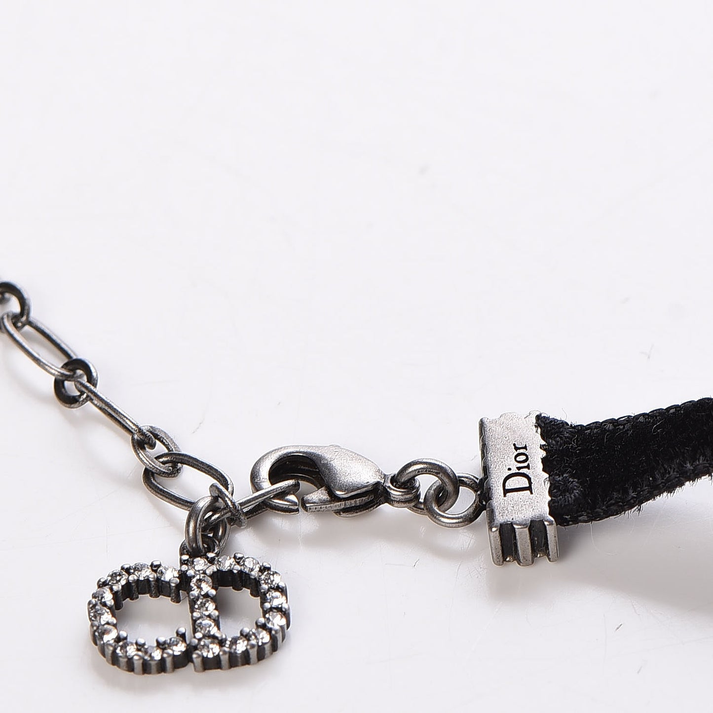 Velvet Crystal DIOR Choker Necklace Black