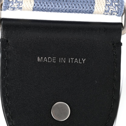 Christian Dior Canvas Embroidered Shoulder Strap Light Blue 4 of 4