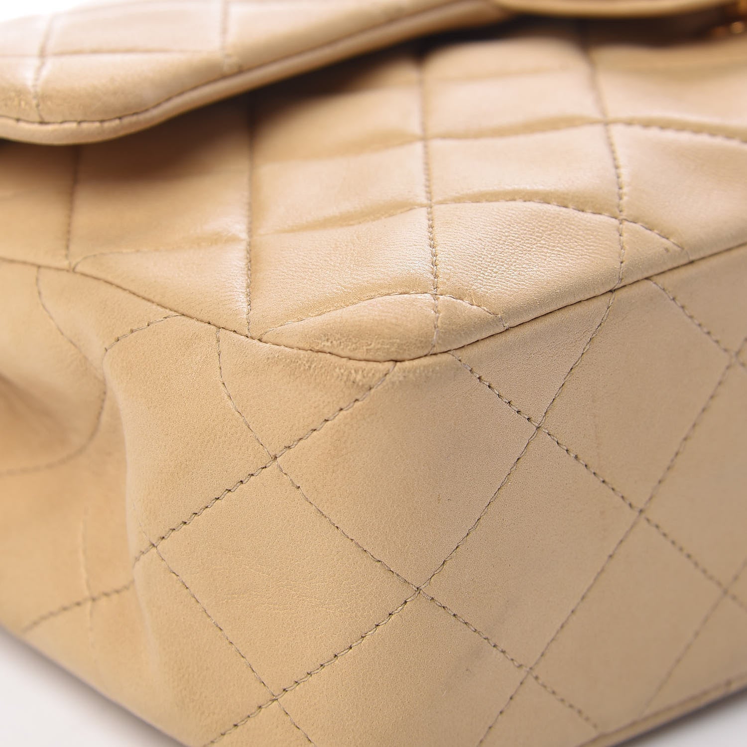 Chanel Lambskin Quilted Small Double Flap Beige 10 of 20