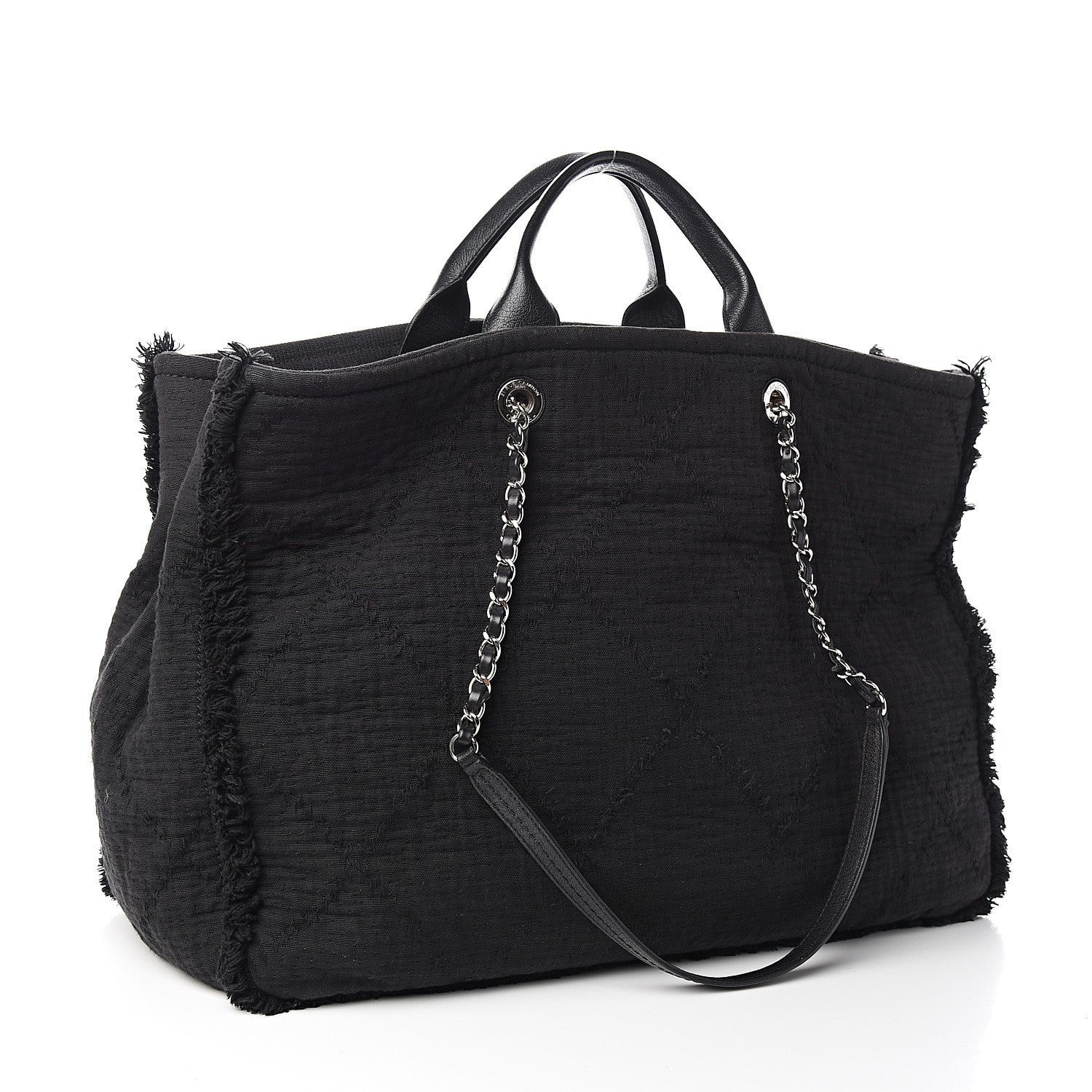 Chanel Canvas Extra Large Double Face Shopping Tote Black 2 of 9