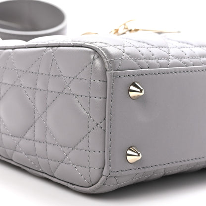 Christian Dior Lambskin Cannage Small My ABCDior Lady Dior Grey 9 of 11