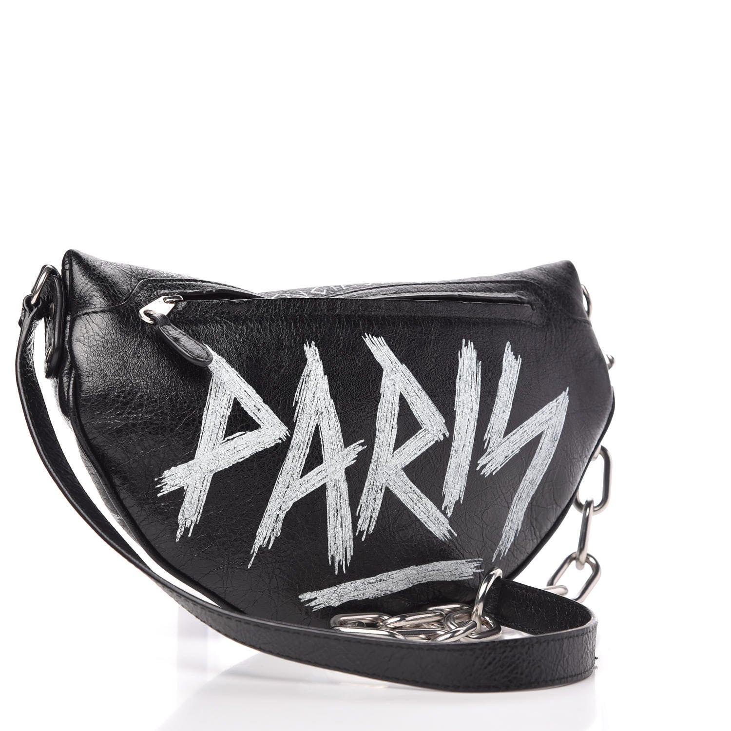 Balenciaga Agneau Arena Graffiti All Over XS Souvenir Belt Bag Black White 3 of 9