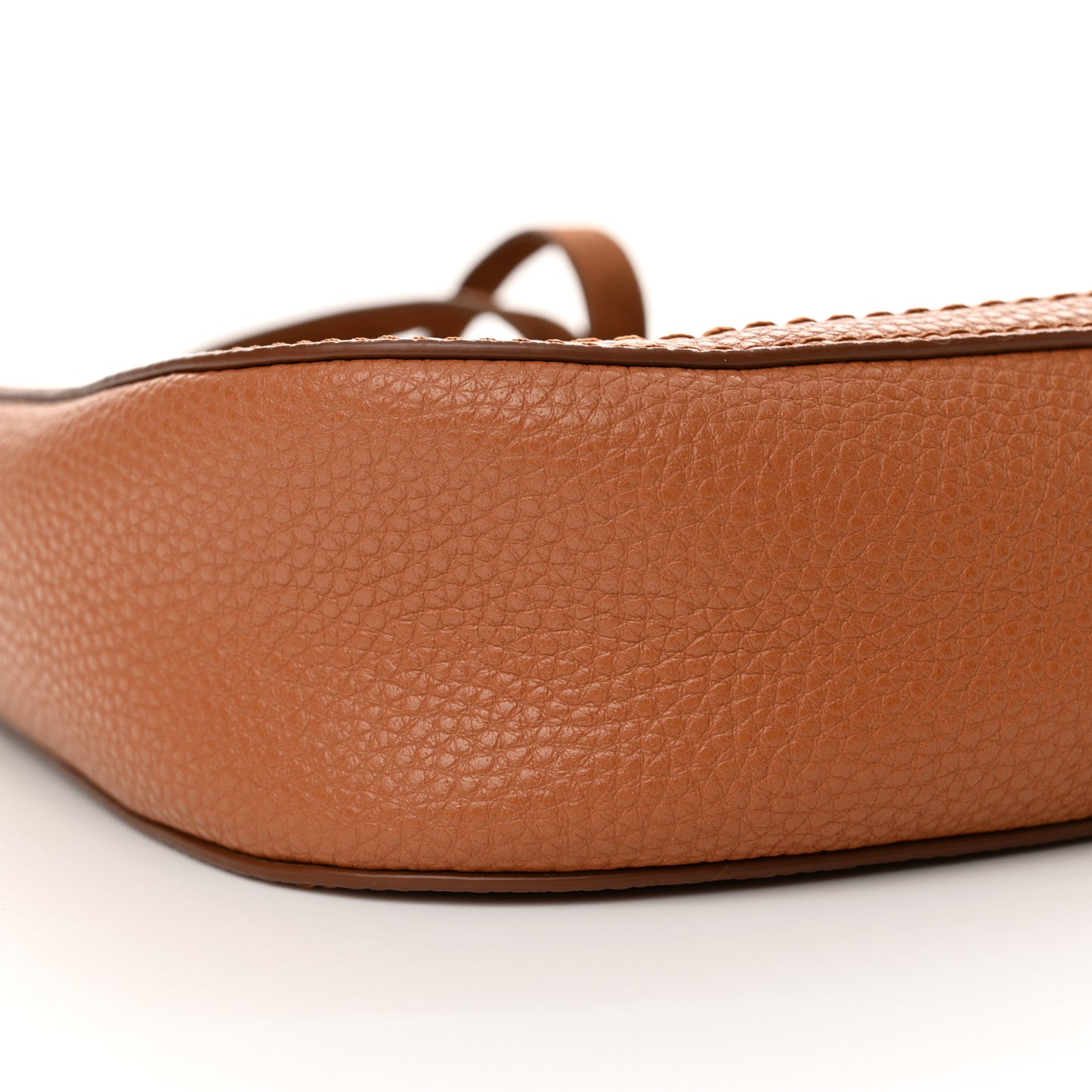 Pebbled Calfskin Small Maverick Crossbody Smoked Almond