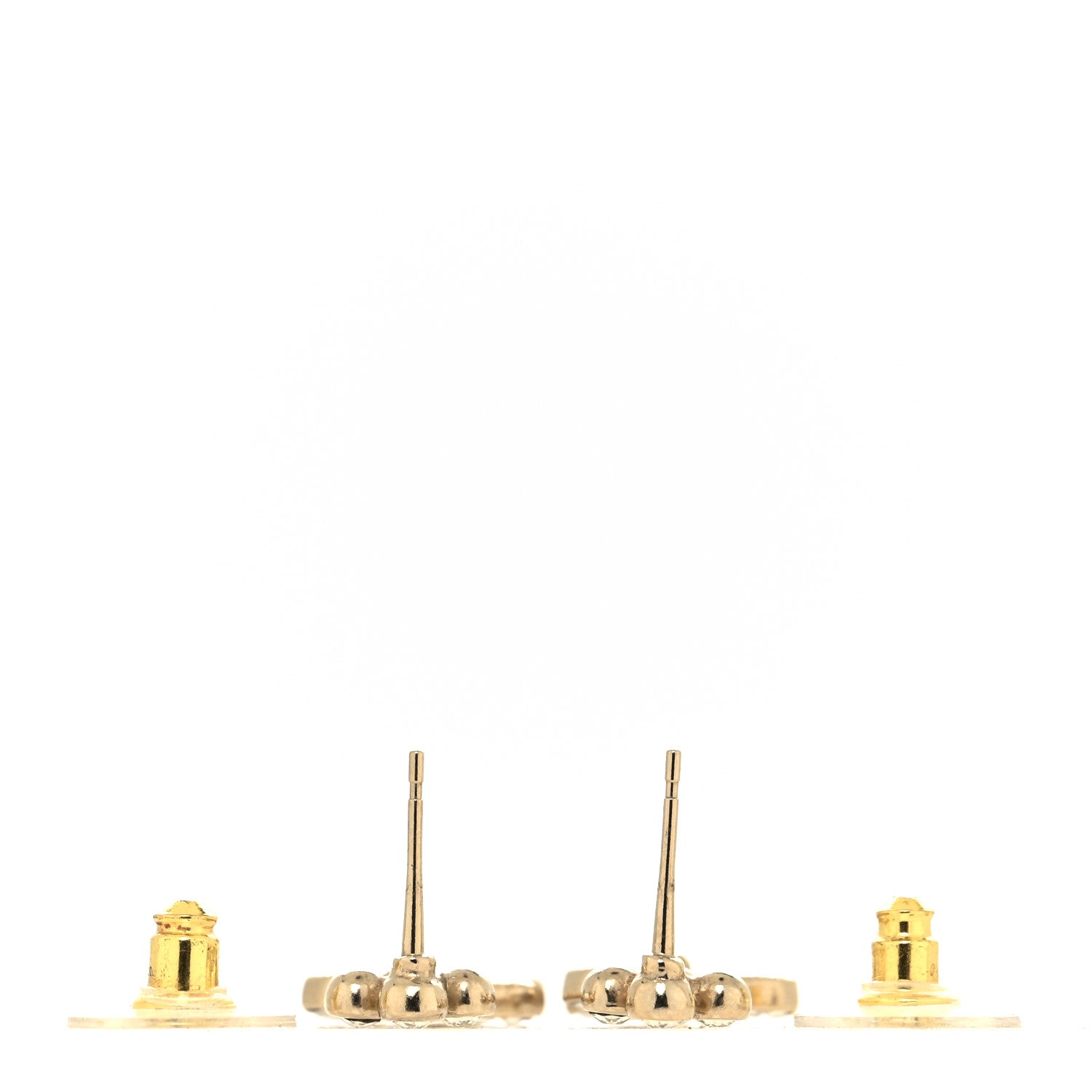 Chanel Crystal CC Drop Earrings Gold 3 of 4