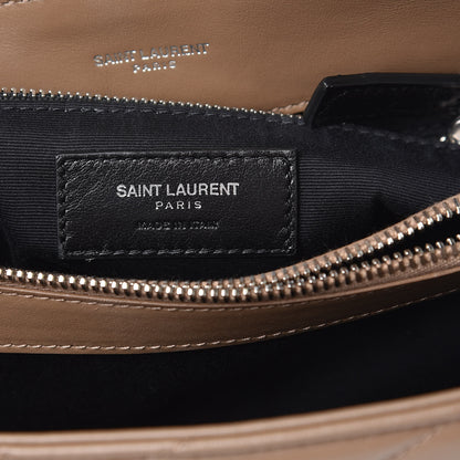 Saint Laurent Calfskin Y Quilted Monogram Medium Loulou Chain Satchel Desert Storm 7 of 10
