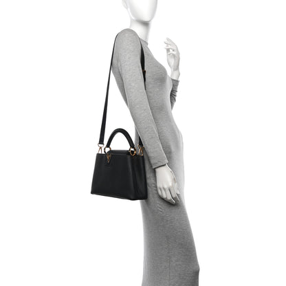 Louis Vuitton Taurillon Capucines BB Black 2 of 12
