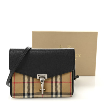 Burberry Derby Calfskin Vintage Check Small Macken Crossbody Bag Black 11 of 11