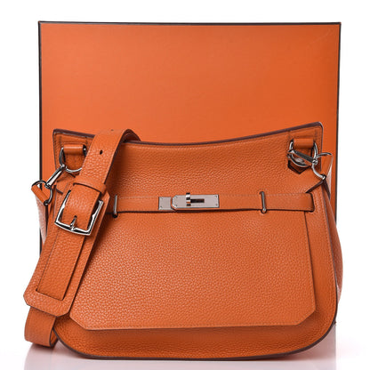 Hermes Taurillon Clemence Jypsiere 28 Orange 14 of 14