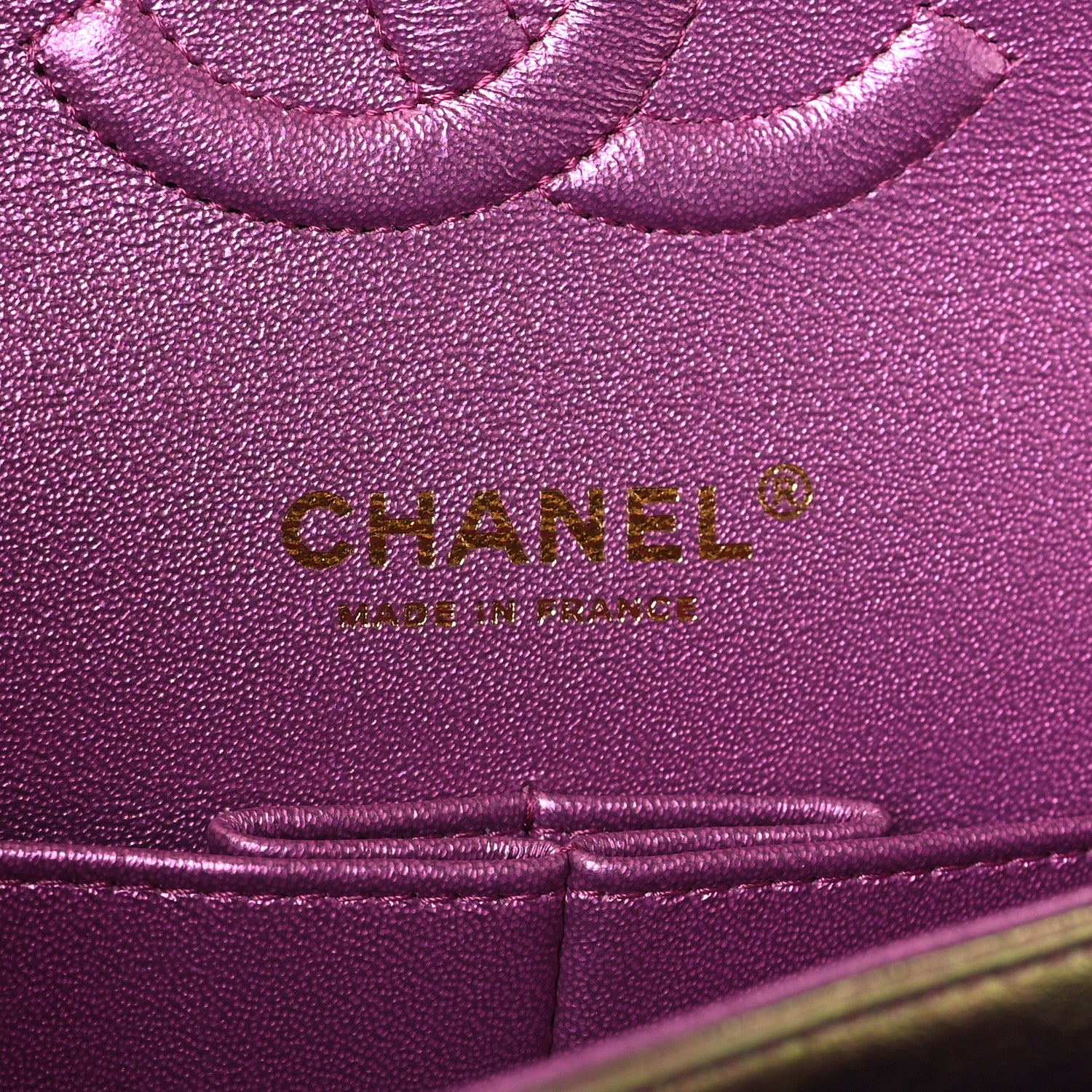 Chanel Iridescent Lambskin Quilted Medium Double Flap Purple 6 of 10