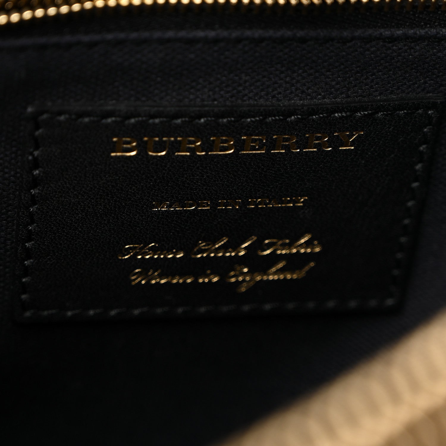 Burberry Grainy Calfskin House Check Large Banner Tote Black 6 of 15
