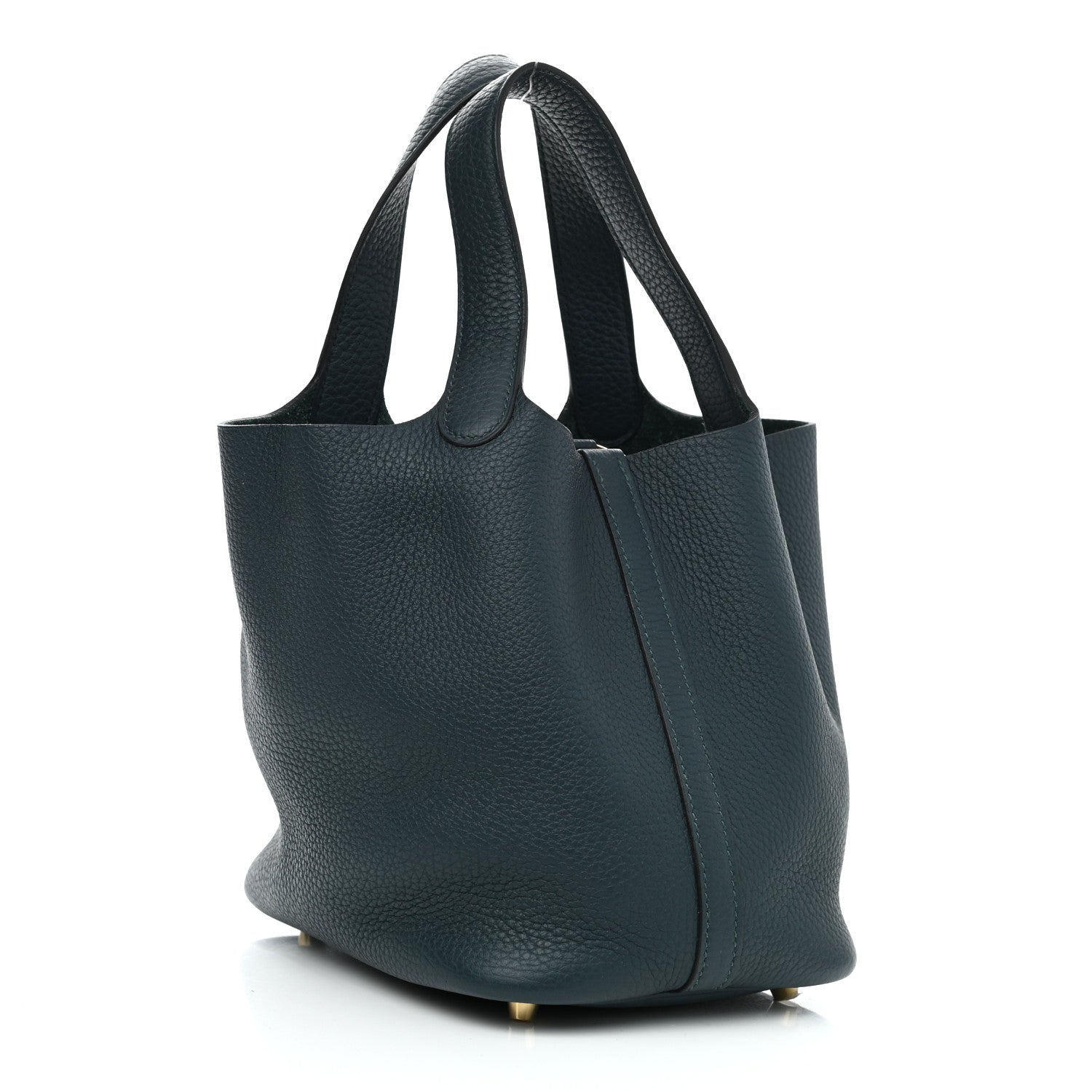 Hermes Taurillon Clemence Picotin Lock 18 PM Vert Cypress 3 of 10