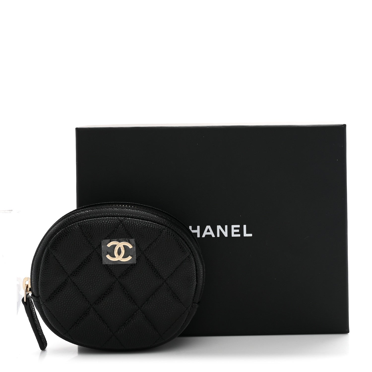 Chanel Caviar Quilted Zip Around Classic Coin Purse Black 8 of 8