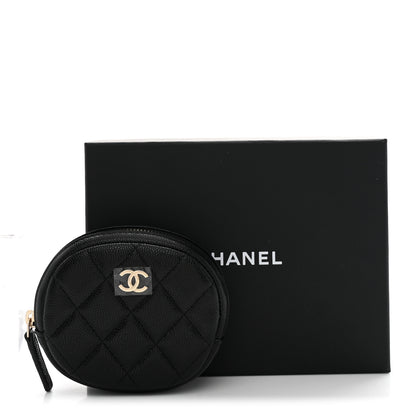Chanel Caviar Quilted Zip Around Classic Coin Purse Black 8 of 8
