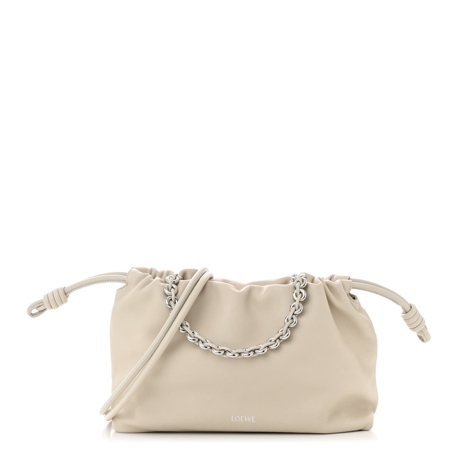 Loewe Mellow Nappa Medium Donut Chain Flamenco Knot Clutch Sea Salt 1 of 10