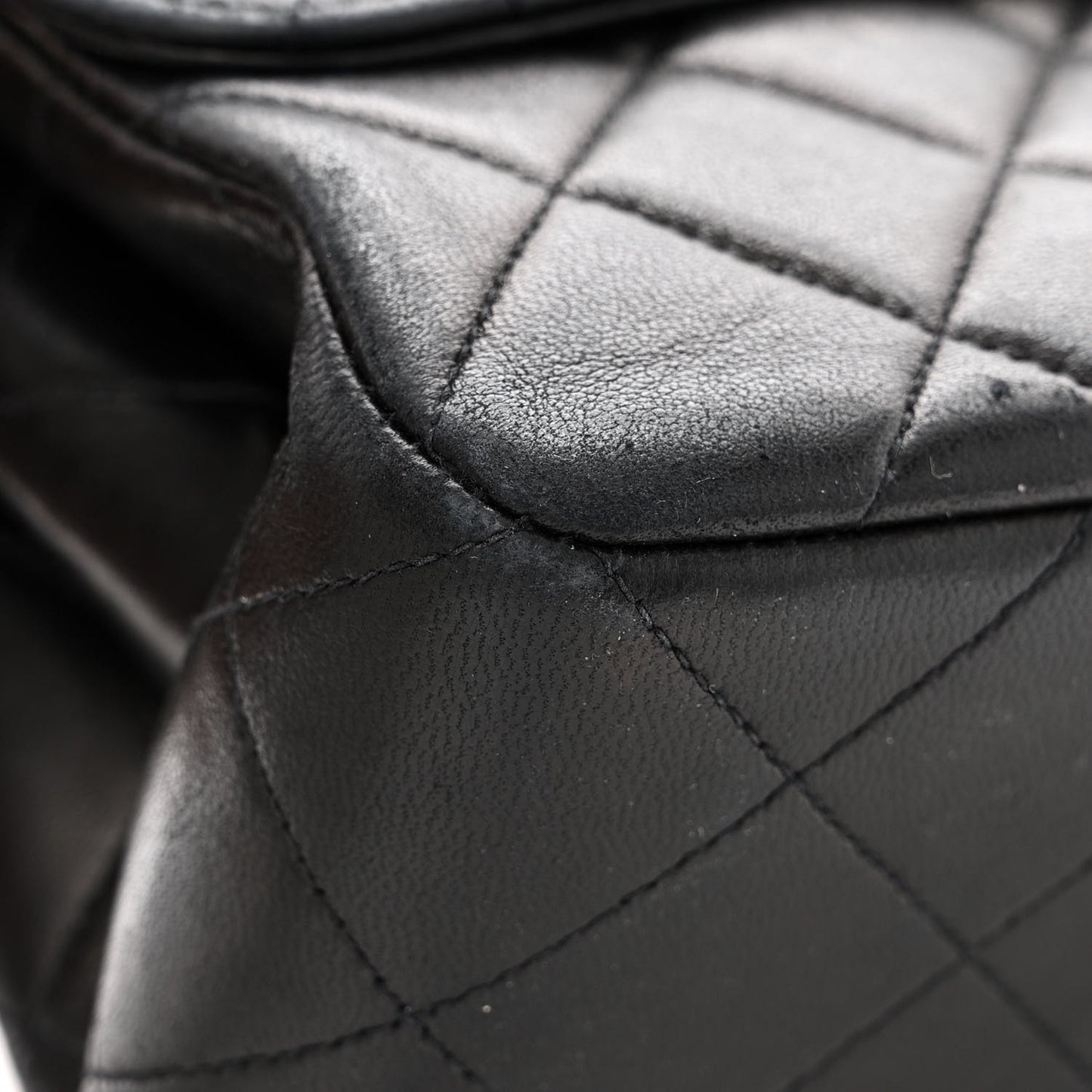 Lambskin Quilted Medium Double Sided Flap Black