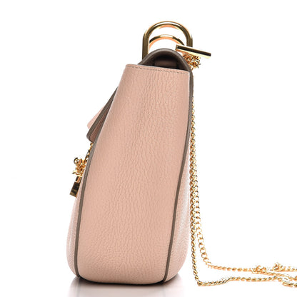 Chloe Grained Lambskin Drew Shoulder Bag Cement Pink 7 of 10