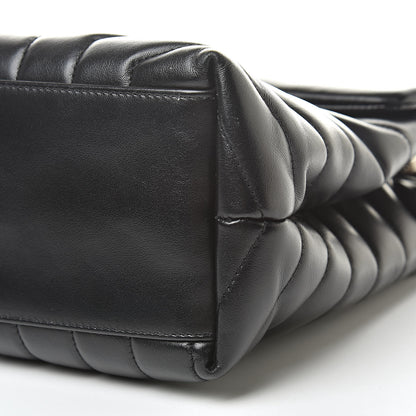 Saint Laurent Calfskin Y Quilted Monogram Medium Loulou Chain Satchel Black 11 of 12