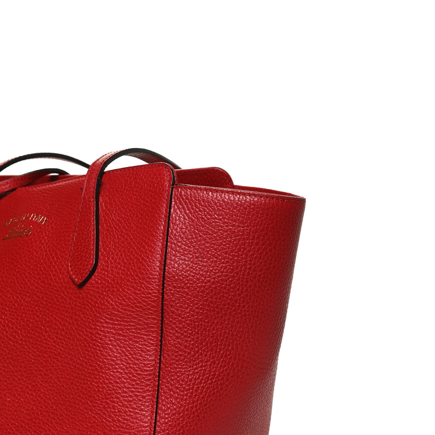 Dollar Calfskin Small Swing Tote Red