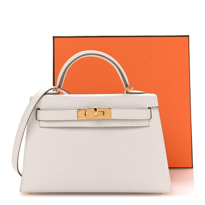 Hermes Epsom Mini Kelly Sellier 20 Gris Pale 11 of 11