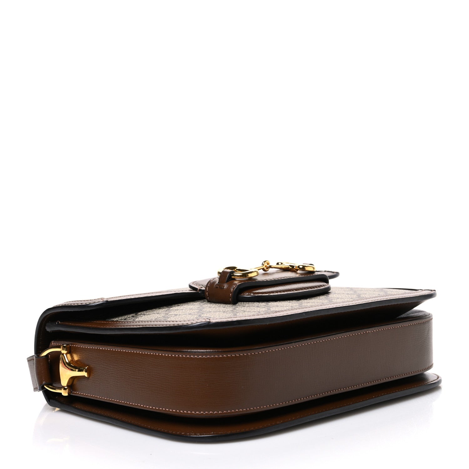 Gucci GG Supreme Monogram Horsebit 1955 Shoulder Bag Beige Brown Sugar 4 of 10