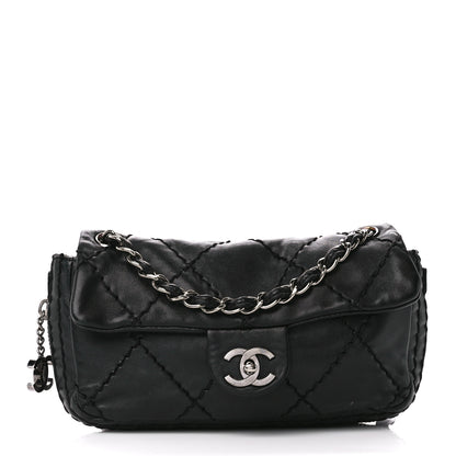 Chanel Calfskin Stitched Expandable Flap Black 1 of 12