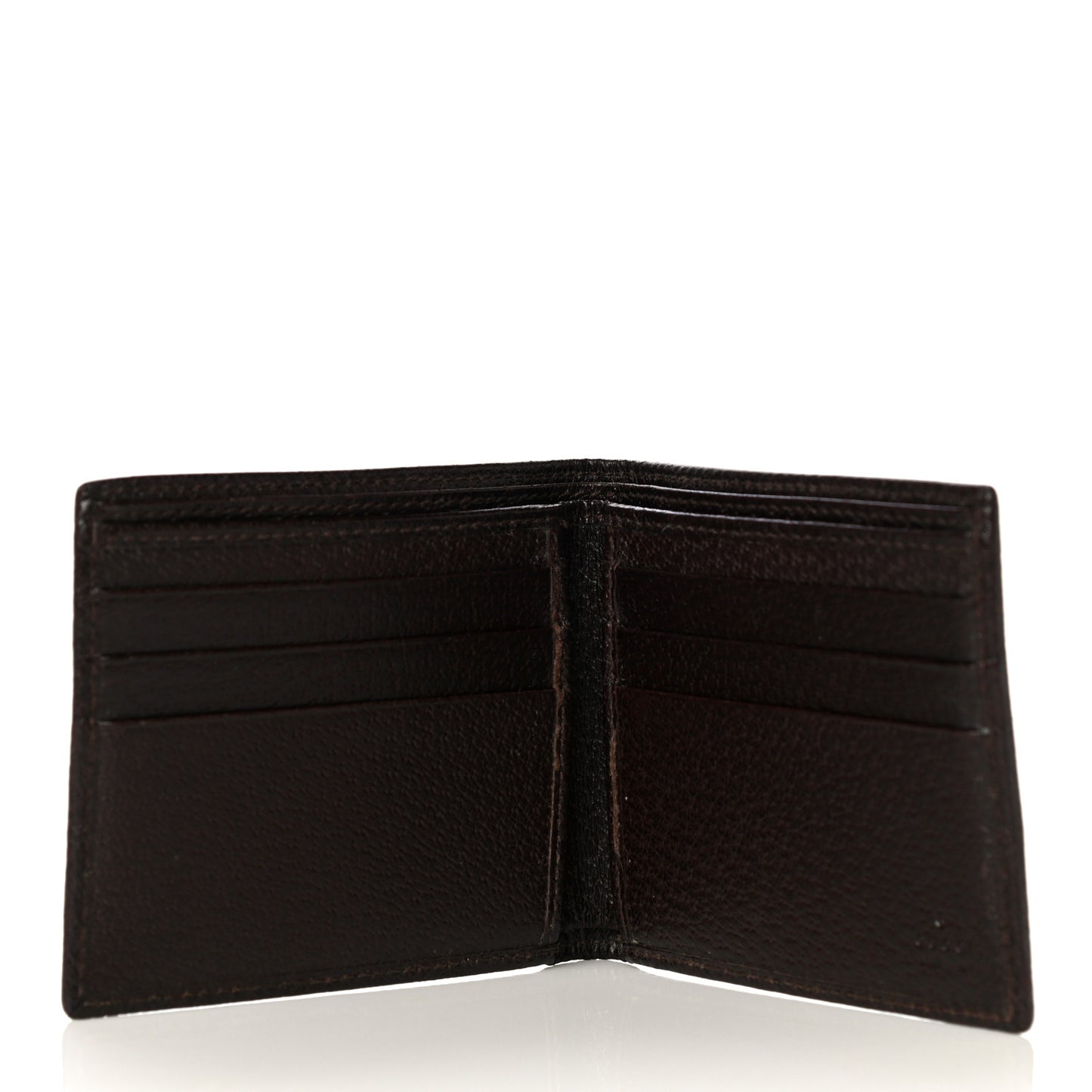 GG Plus Monogram Web Bi-Fold Wallet Dark Brown