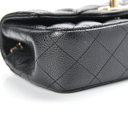 Chanel Metallic Caviar Quilted Extra Mini Flap Black 9 of 12