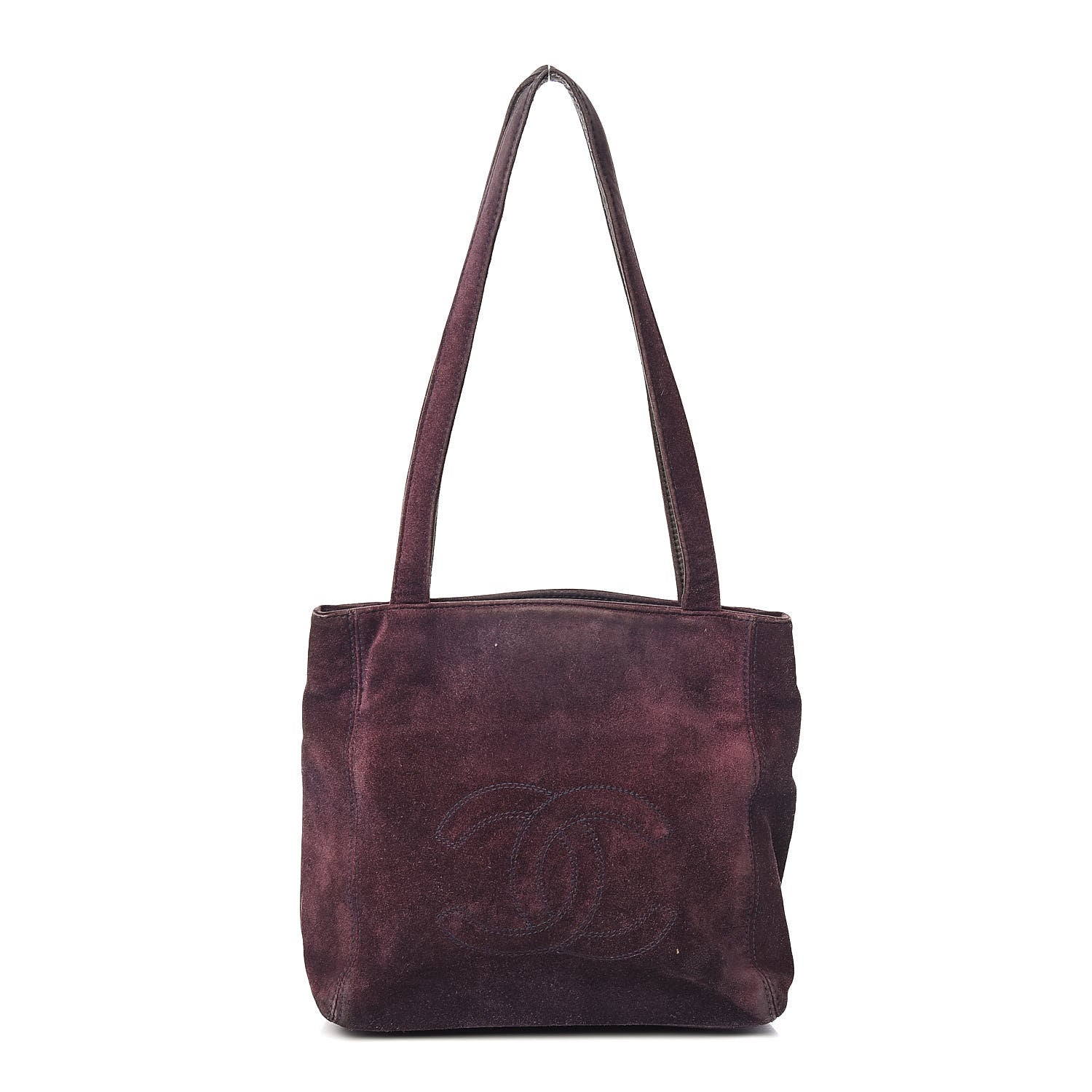 Chanel Suede CC Tote Purple 1 of 12