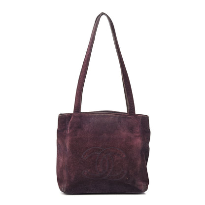 Chanel Suede CC Tote Purple 1 of 12