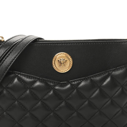 Versace Nappa Quilted La Medusa Shoulder Bag Black 7 of 9