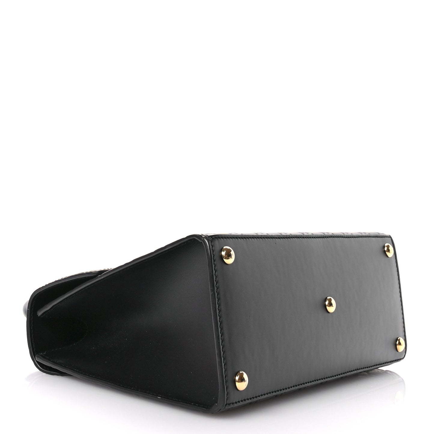 Guccissima Signature Small Padlock Top Handle Bag Black
