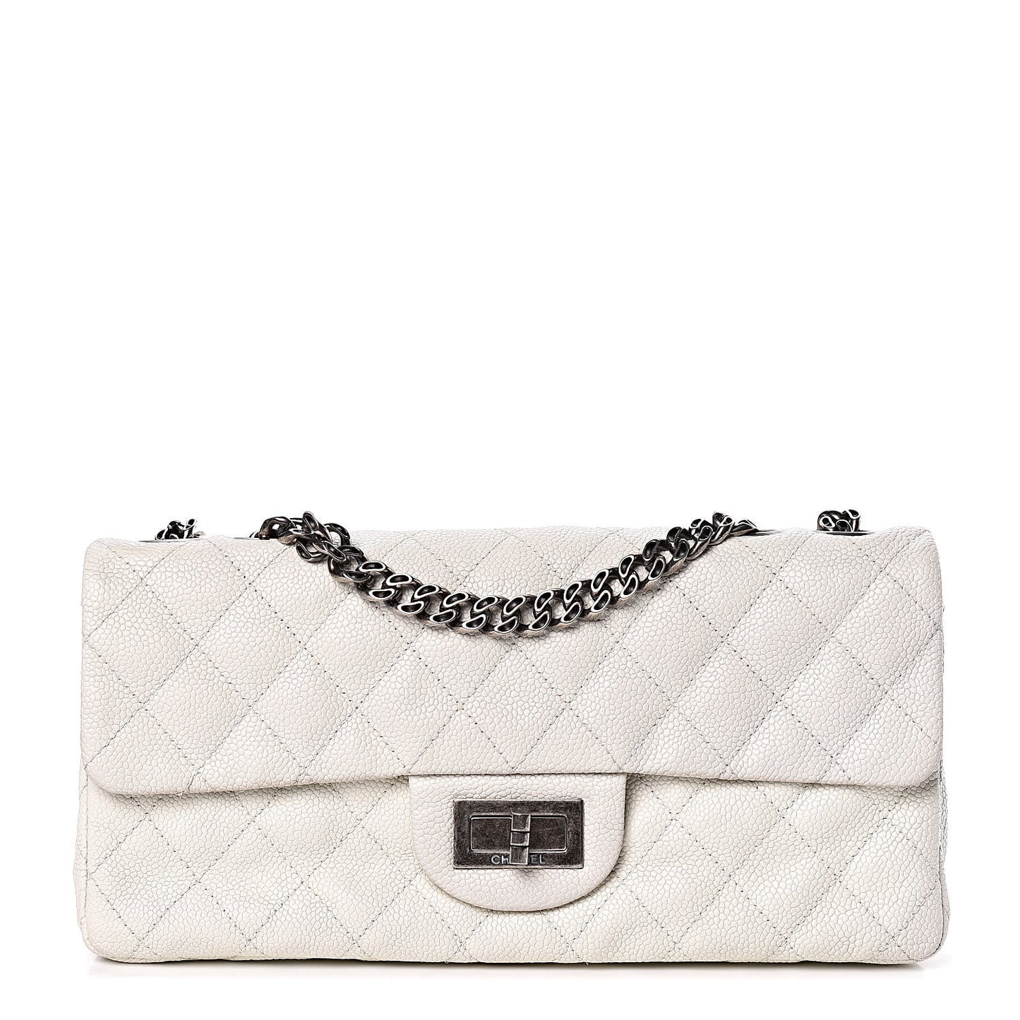 Caviar Quilted 2.55 Reissue East West Flap White