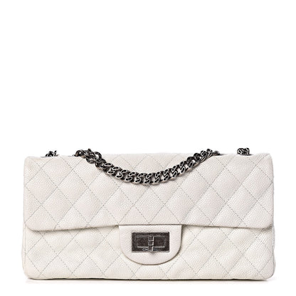 Chanel Caviar Quilted 2.55 Reissue East West Flap White 1 of 12