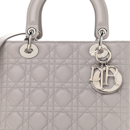 Christian Dior Lambskin Cannage Medium Lady Dior Grey 8 of 10
