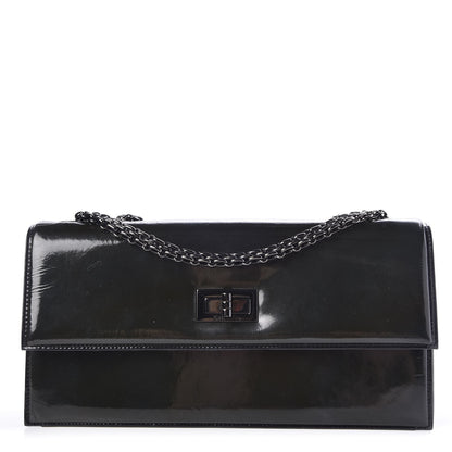 Chanel Patent Mademoiselle Single Flap So Black 1 of 10