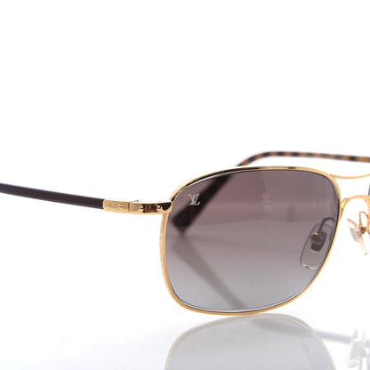 Louis Vuitton Metal Conspiration Pilote Aviator Sunglasses Z0251U Gold 7 of 8