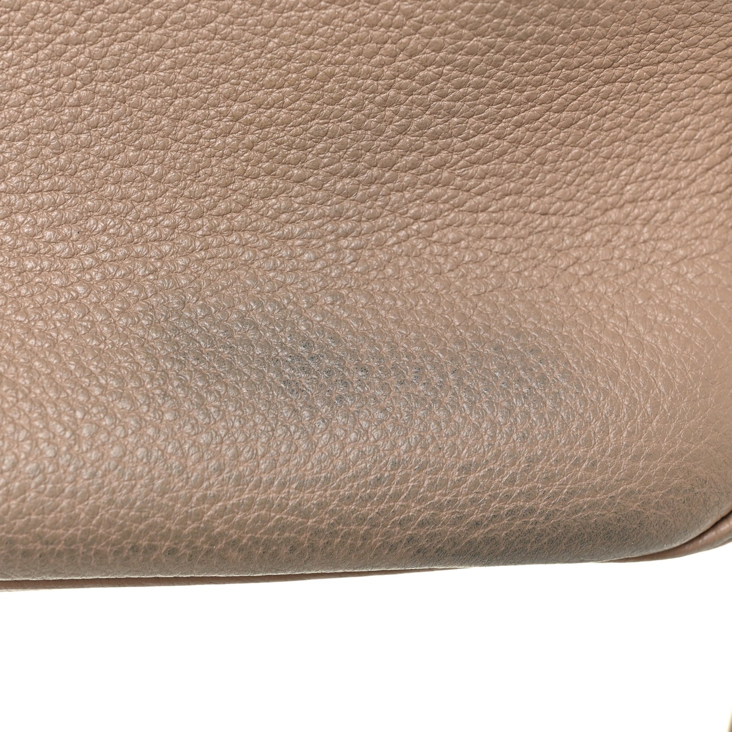 Vitello Daino Medium Double Zip Shoulder Bag Cammeo